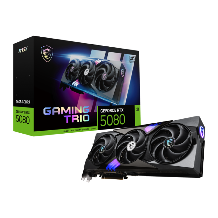 کارت گرافیک ام اس آی مدل GeForce RTX 5080 16GB GAMING TRIO OC